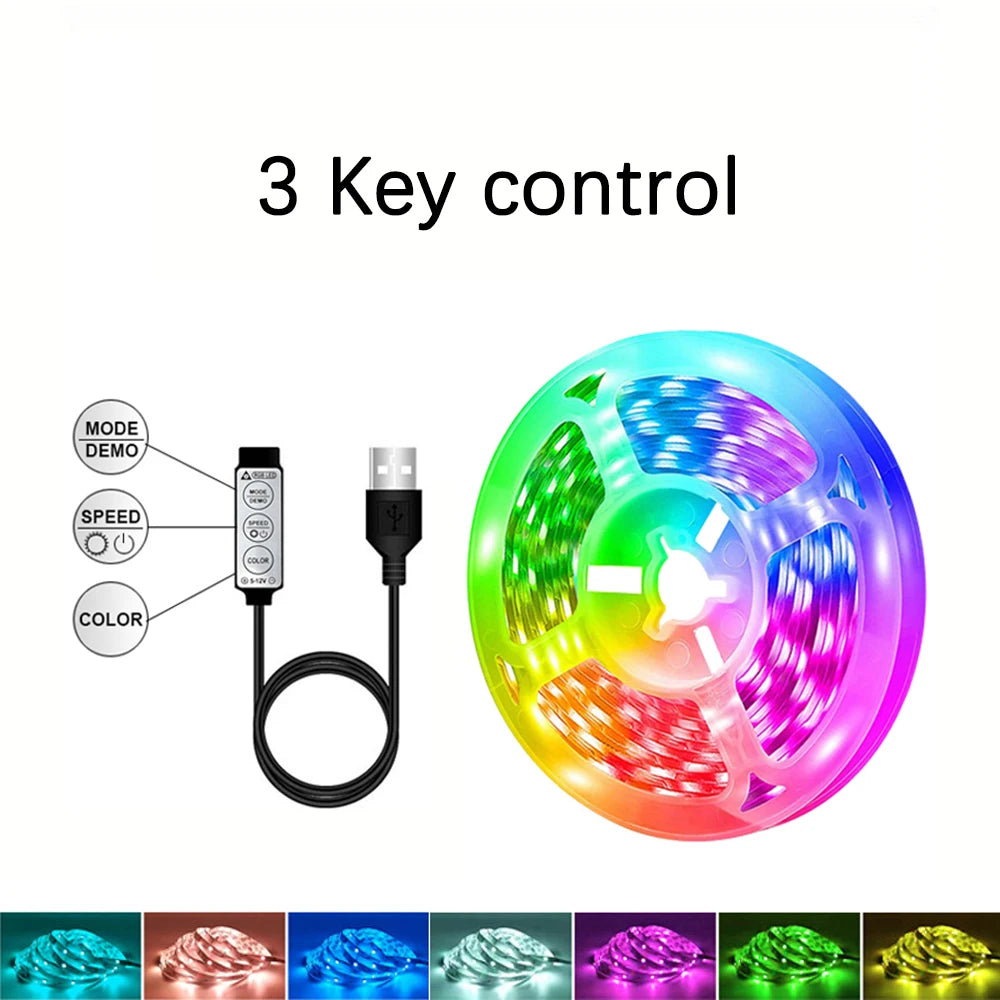 LED 5050 Light Strip 5M 10M 20M 40M RGB TV Background Light Bluetooth Control USB Game Room Family Party Decorative Light Strip